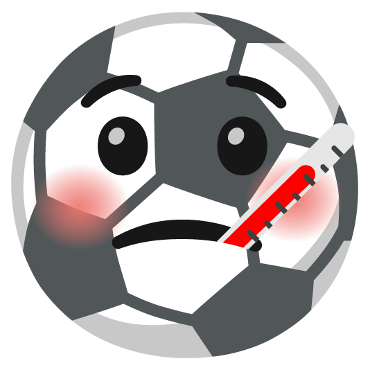 soccer face with thermometer
