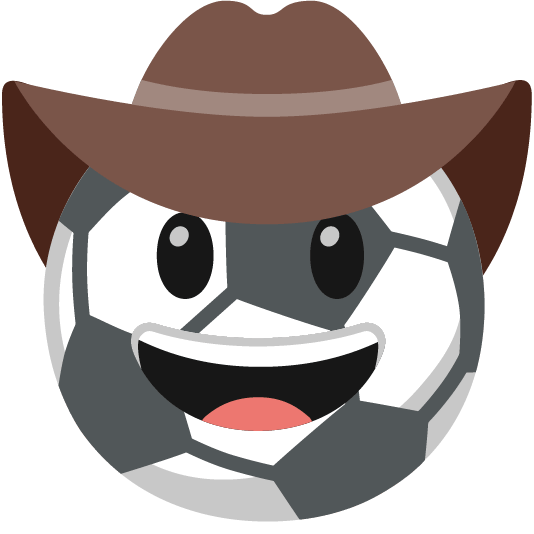 soccer face with cowboy hat