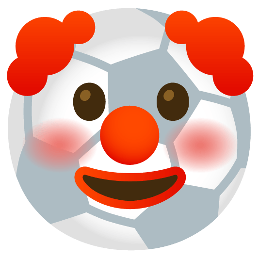 soccer clown face