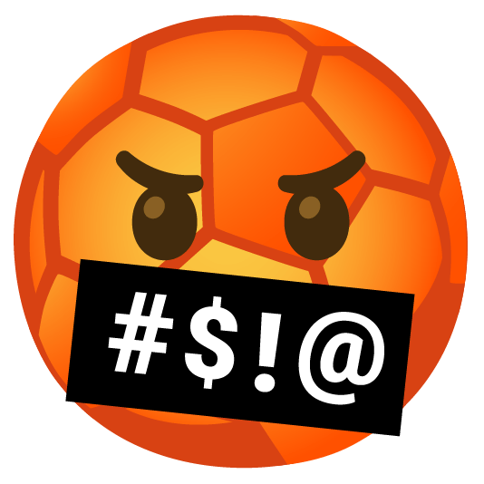 soccer face with symbols on mouth