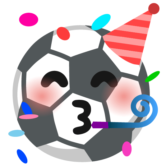 soccer partying face