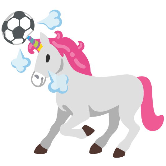 soccer unicorn face