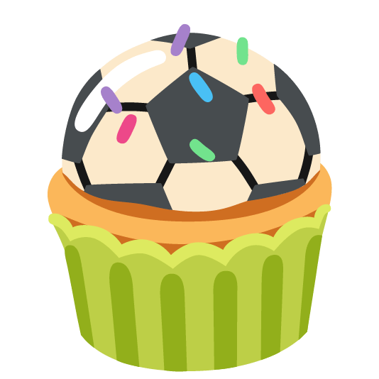 soccer cupcake