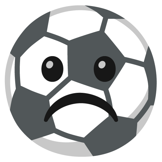 soccer white frowning face