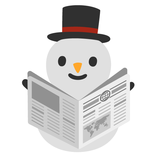 snowman without snow newspaper