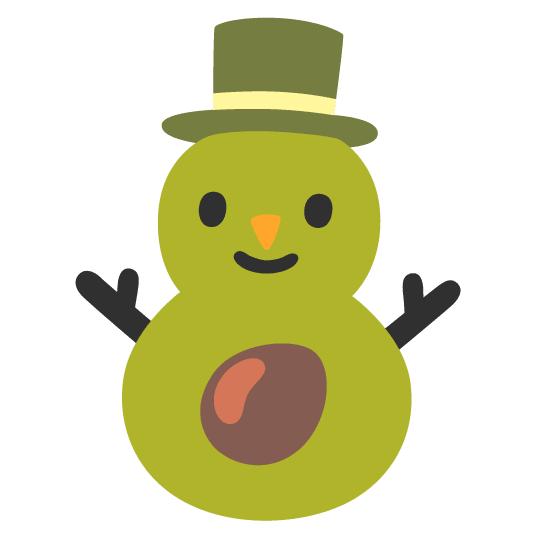 snowman without snow avocado