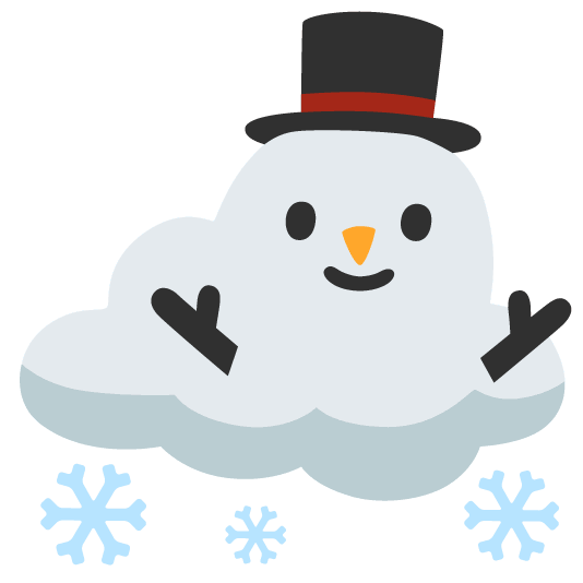 snowman without snow cloud