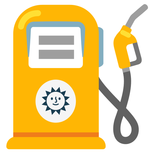 fuelpump sun with face