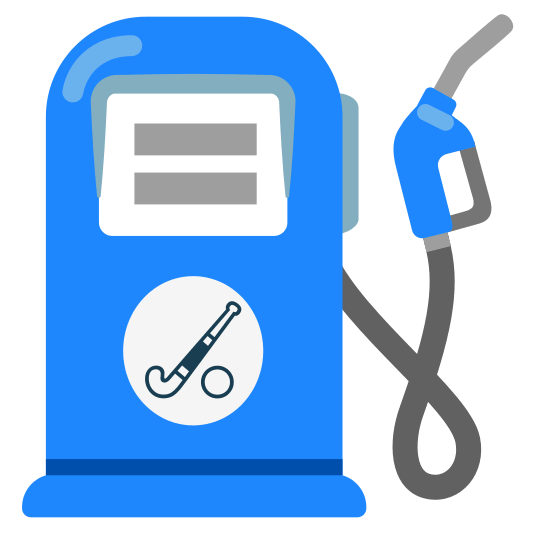 fuelpump field hockey stick and ball