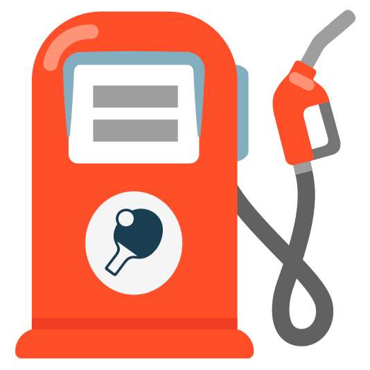 fuelpump table tennis paddle and ball