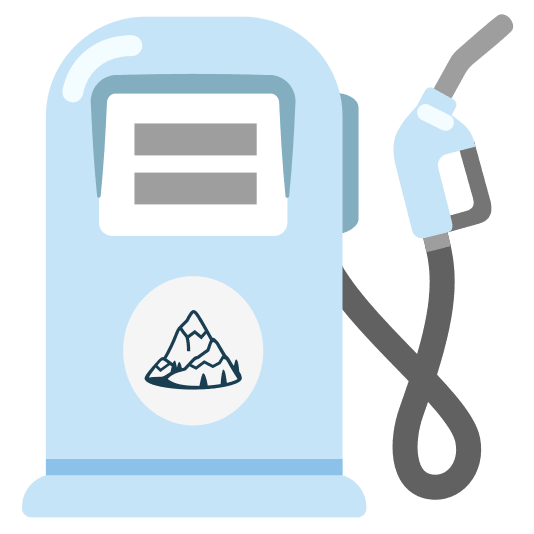 fuelpump snow capped mountain