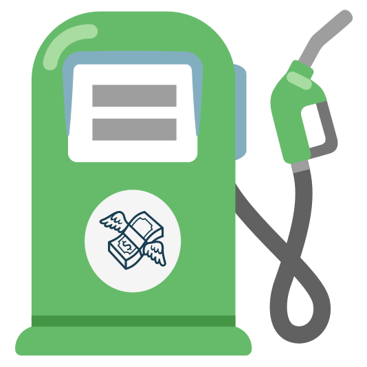 fuelpump money with wings