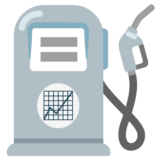 fuelpump chart with upwards trend