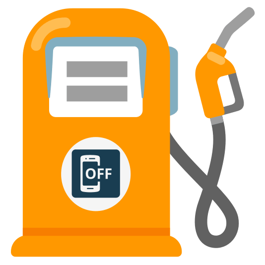 fuelpump mobile phone off