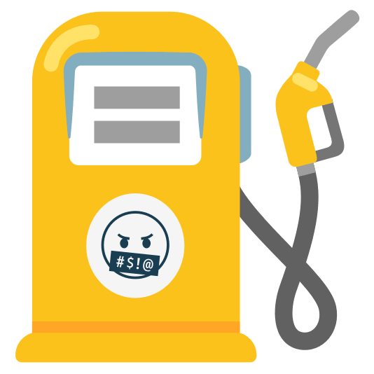 fuelpump face with symbols on mouth