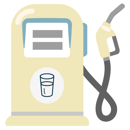 fuelpump glass of milk