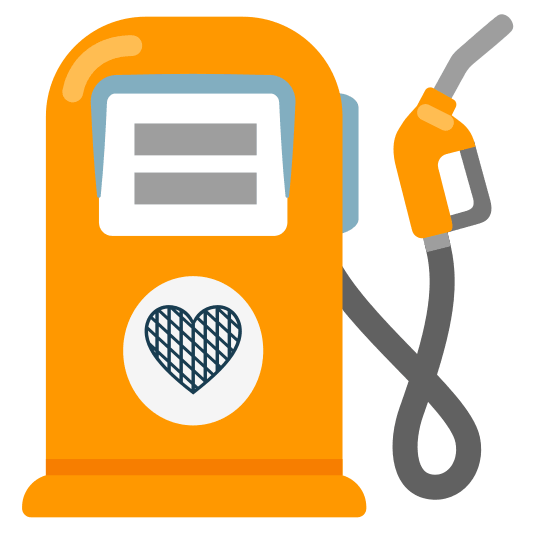 fuelpump orange heart