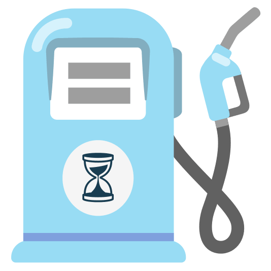 fuelpump hourglass flowing sand