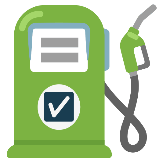 fuelpump white check mark