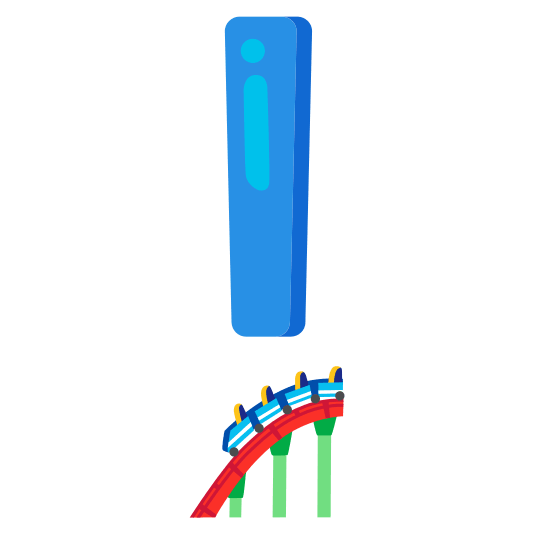 exclamation roller coaster