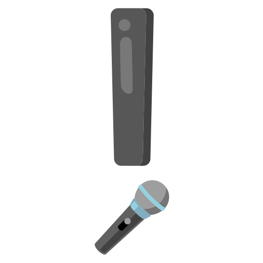 exclamation microphone