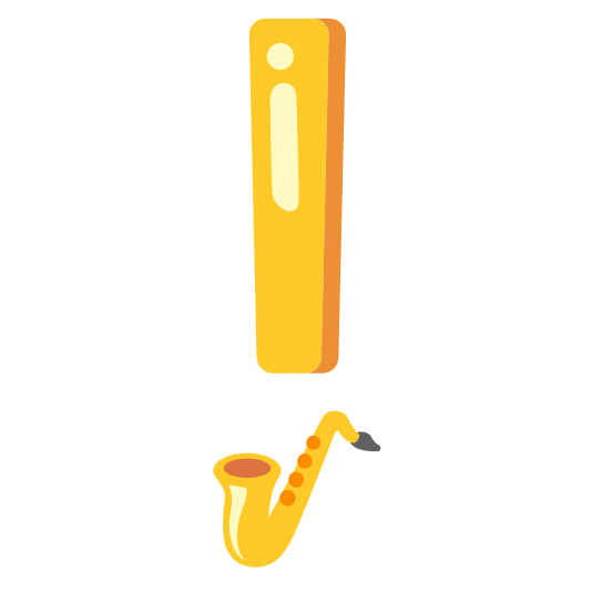 exclamation saxophone