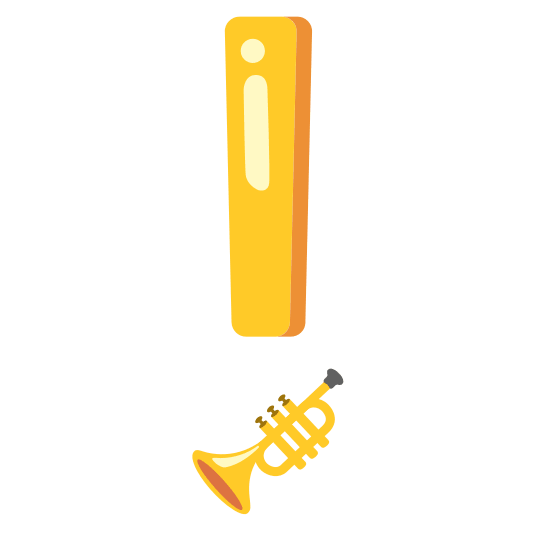 exclamation trumpet