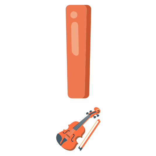 exclamation violin
