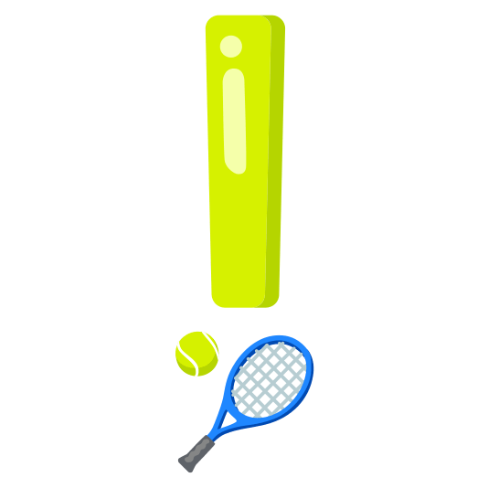 exclamation tennis