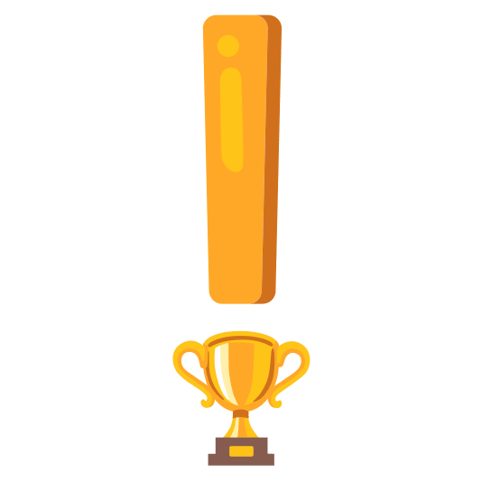 exclamation trophy