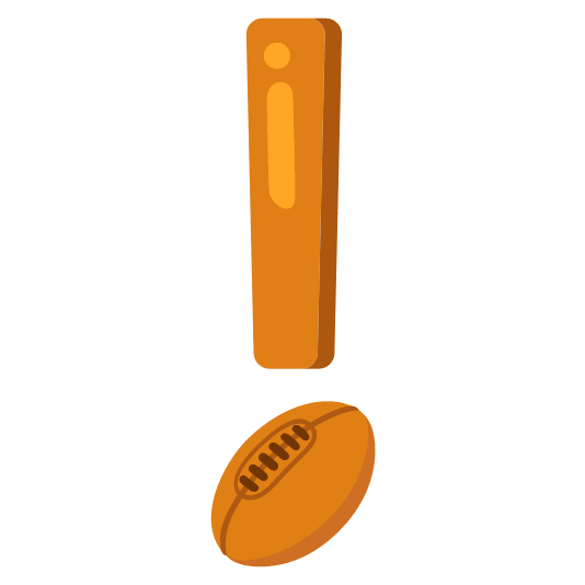 exclamation rugby football