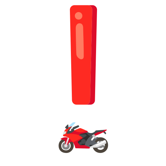 exclamation racing motorcycle