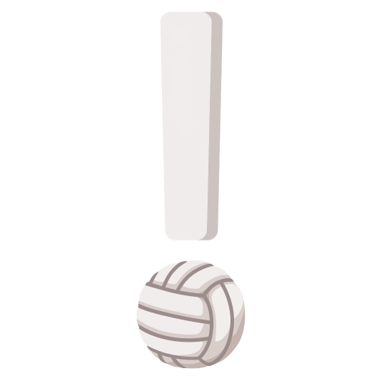exclamation volleyball