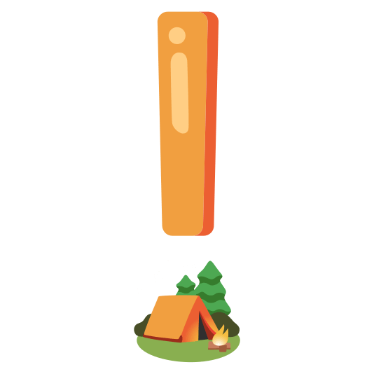 exclamation camping