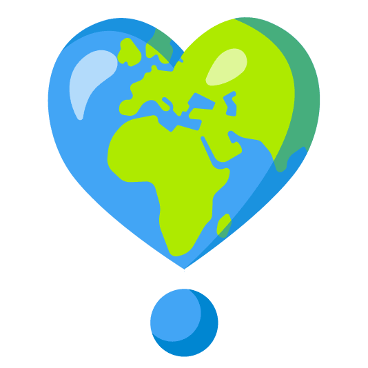 heavy heart exclamation mark ornament earth africa