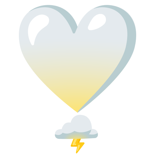 heavy heart exclamation mark ornament lightning