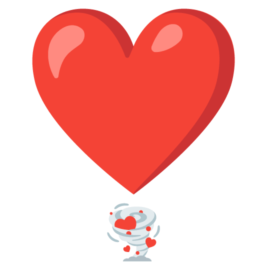 heavy heart exclamation mark ornament tornado