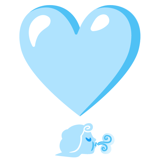 heavy heart exclamation mark ornament wind blowing face