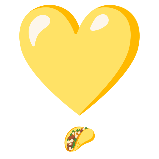 heavy heart exclamation mark ornament taco