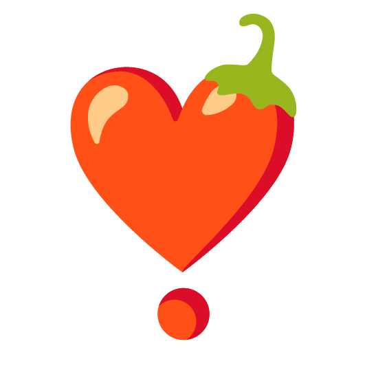 heavy heart exclamation mark ornament hot pepper