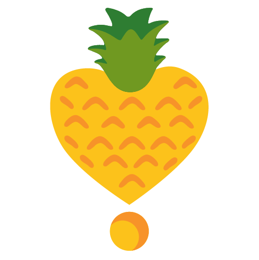 heavy heart exclamation mark ornament pineapple