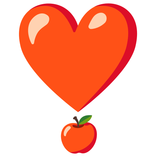 heavy heart exclamation mark ornament apple