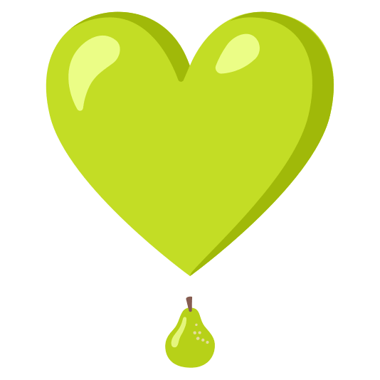 heavy heart exclamation mark ornament pear