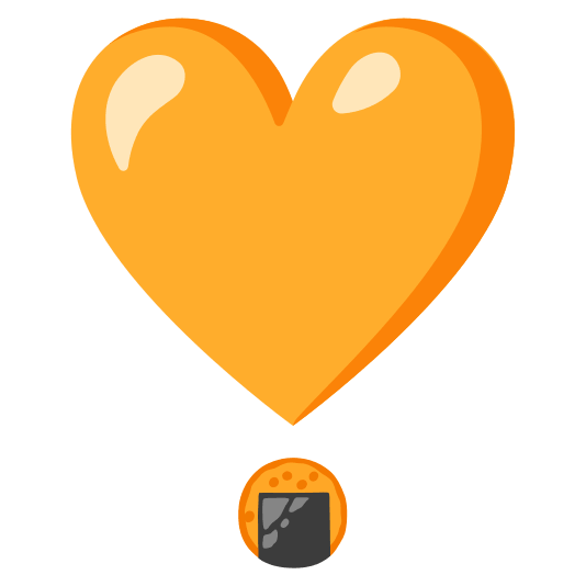 heavy heart exclamation mark ornament rice cracker