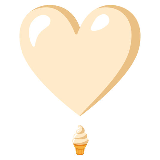 heavy heart exclamation mark ornament icecream