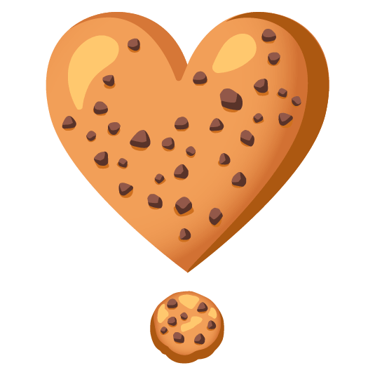 heavy heart exclamation mark ornament cookie
