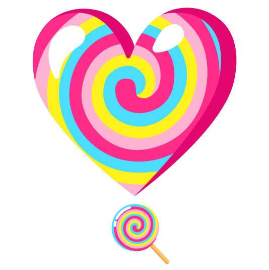 heavy heart exclamation mark ornament lollipop