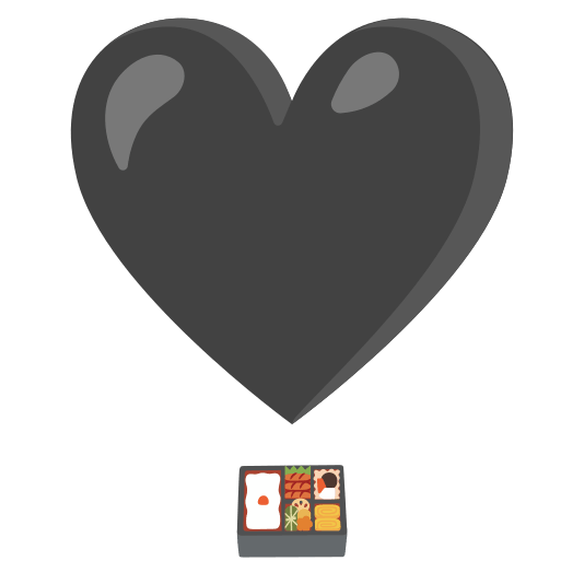 heavy heart exclamation mark ornament bento