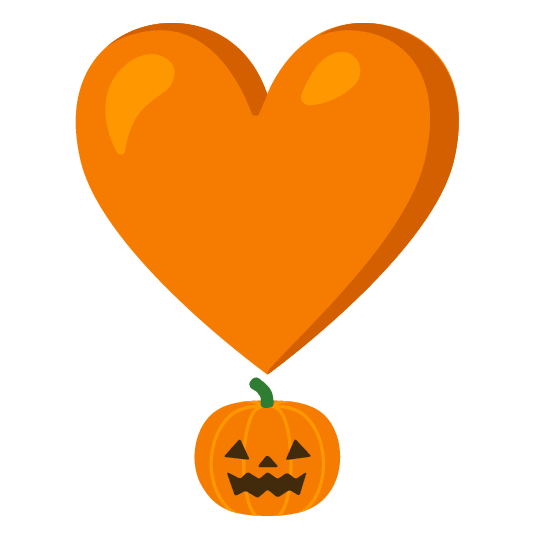heavy heart exclamation mark ornament jack o lantern