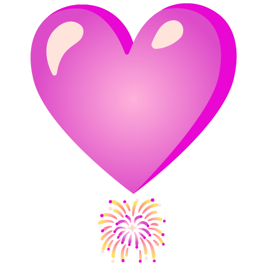 heavy heart exclamation mark ornament fireworks